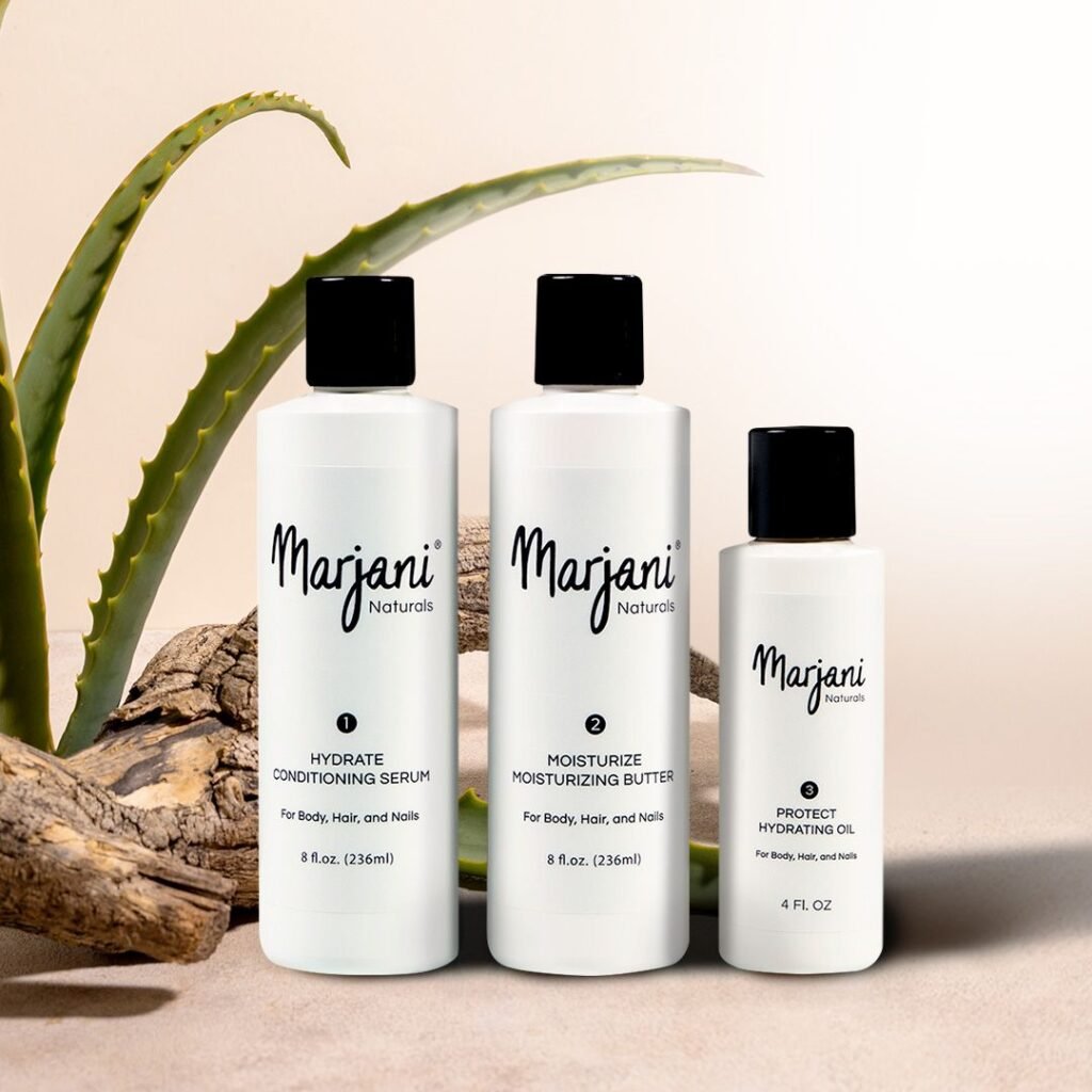 Marjani Naturals Products - Hydrate, moisturize and protect.